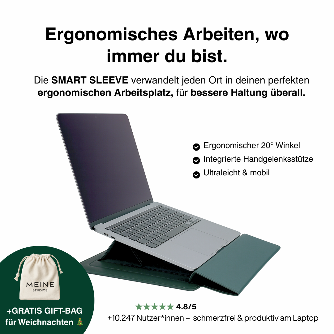 SMART SLEEVE® – 4-in-1 Ergonomisches Workstation-Set