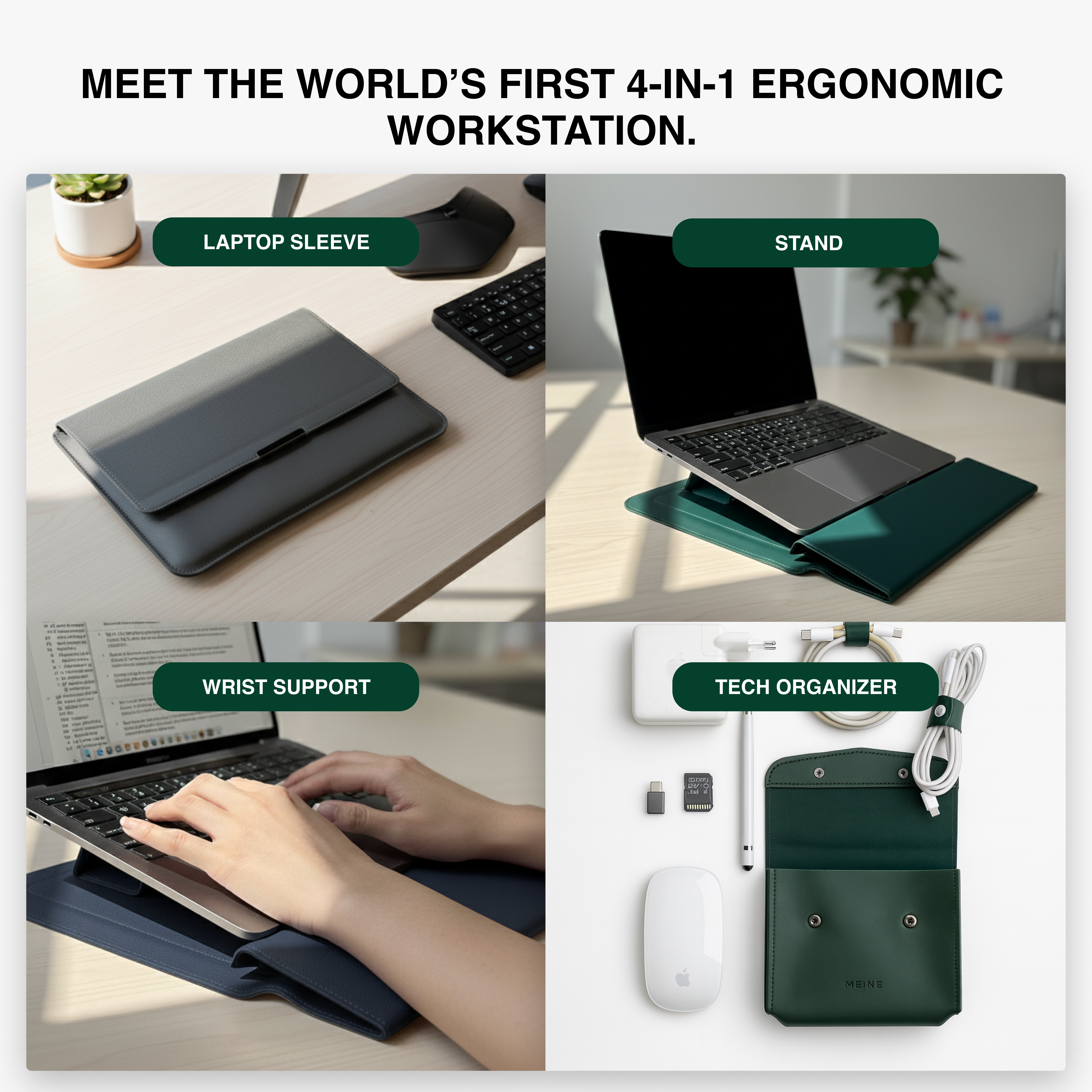 SMART SLEEVE® – 4-in-1 Ergonomisches Arbeitsplatz-Set 